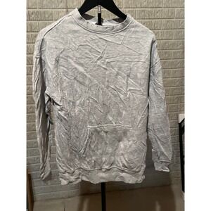 Danskin Women's‎ Gray Long Sleeve Crew Neck Sweatshirt Pullover Top